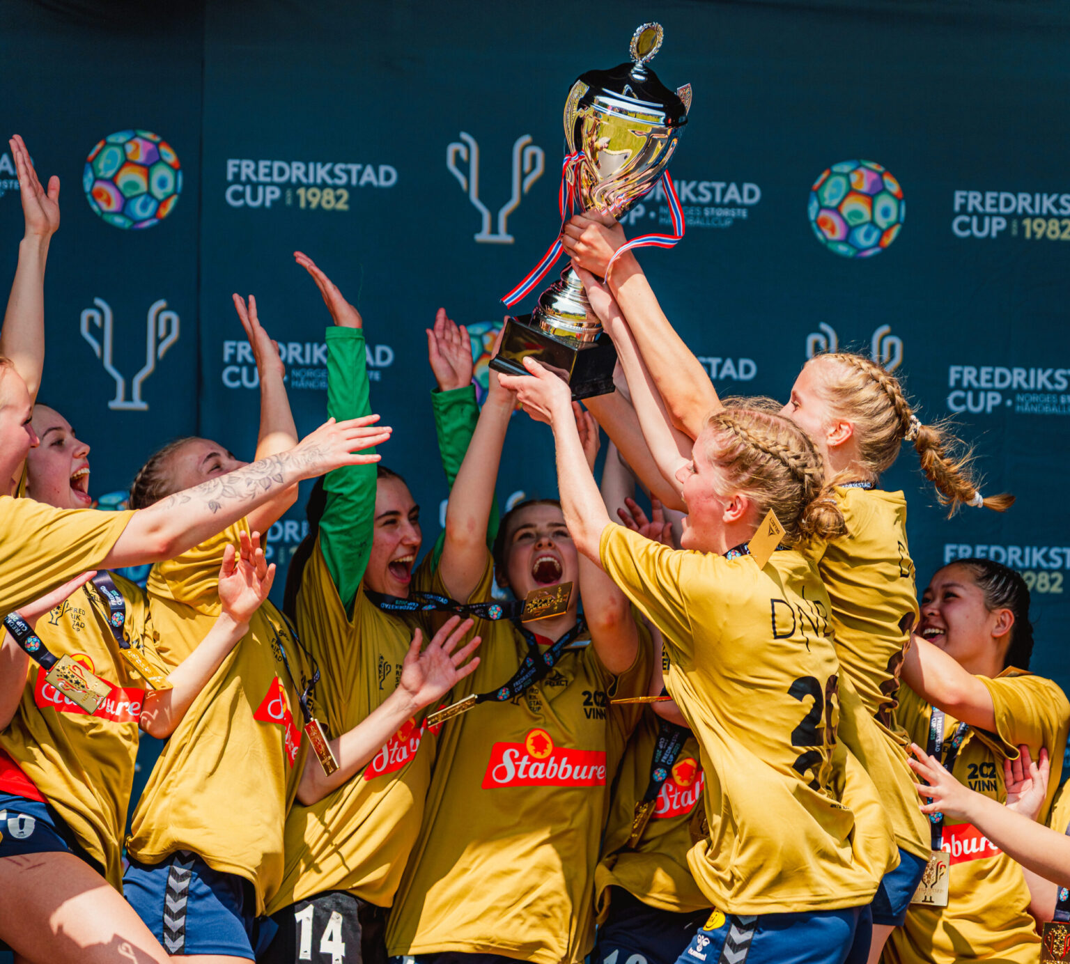 Håndboldspillere under Fredrikstad Cup